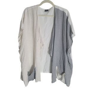 Dairi Fashion Cardigan Top Womens One Size Artsy Colorblock Lagenlook Minimalist